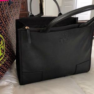 Tory Burch Ella canvas Leather tote new with tags